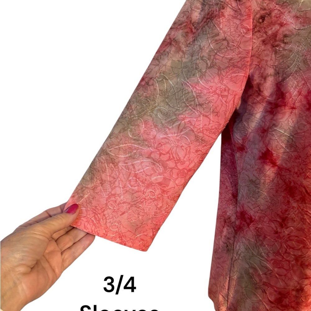 ❤️ 3/4 SLEEVES  V-NECKLINE TOP   LARGE/PETITE     #V - Picture 4 of 6